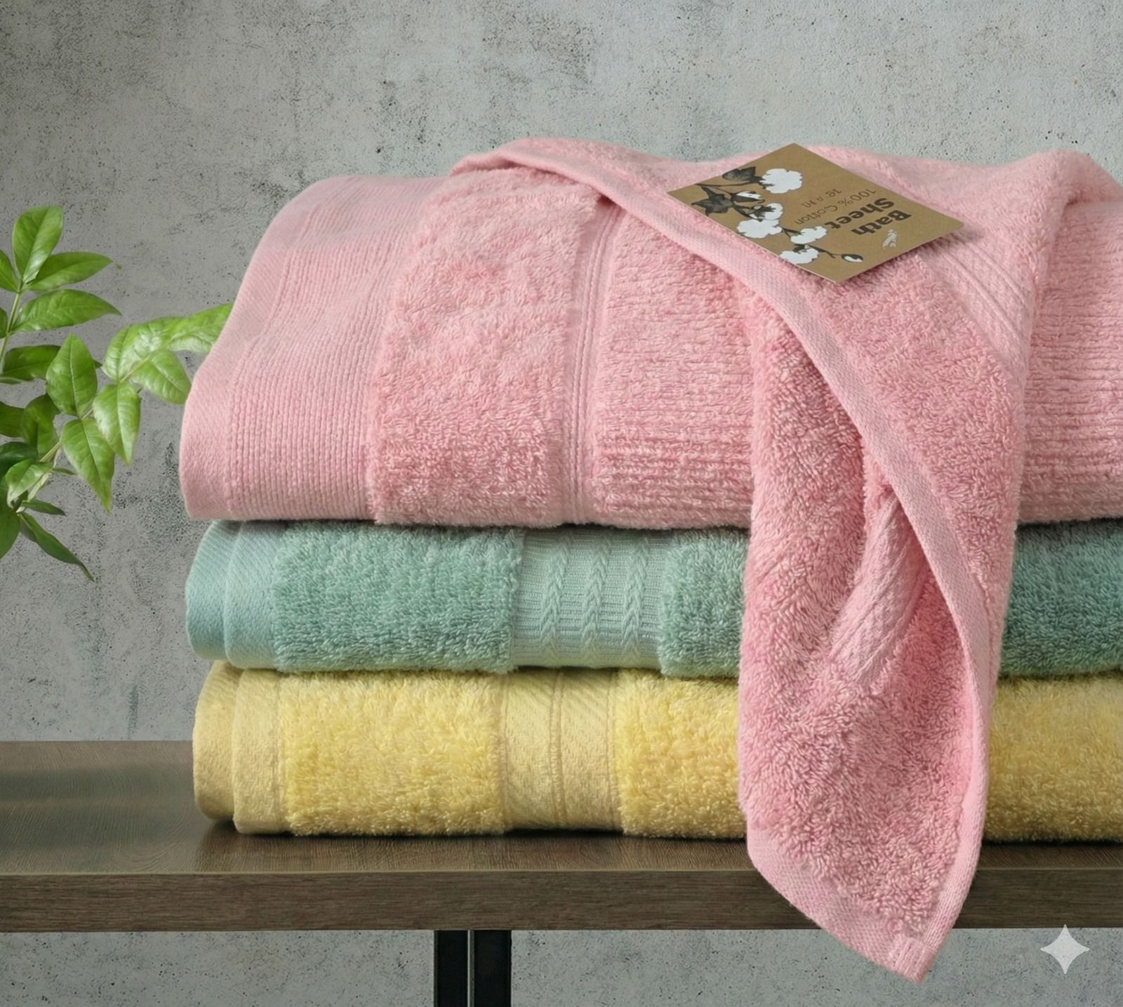 Toallas grandes de algodón